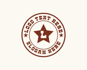 Western - Lonestar Cowboy Star logo design