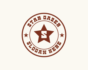 Lonestar Cowboy Star logo design