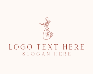 Letter E - Floral Boutique Letter E logo design