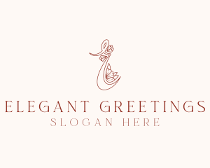 Floral Boutique Letter E logo design