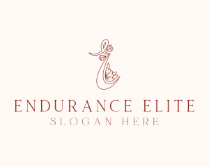 Floral Boutique Letter E logo design