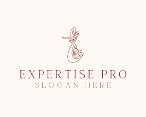 Floral Boutique Letter E logo design