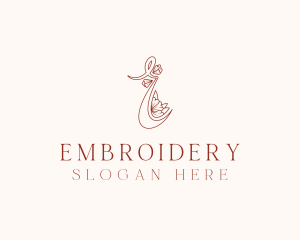 Floral Boutique Letter E logo design