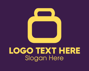 Suitcase - Yellow Business Suitcase logo design