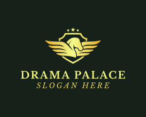 Elegant Pegasus Shield logo design