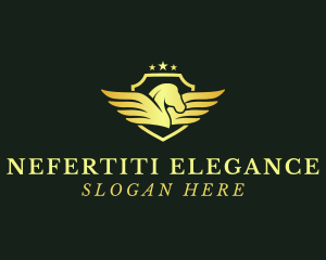 Elegant Pegasus Shield logo design