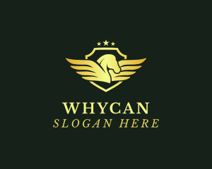Money - Elegant Pegasus Shield logo design