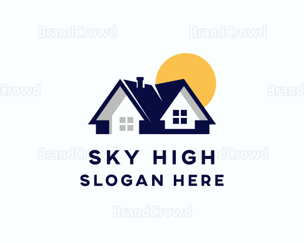 House Roofing Construction Logo