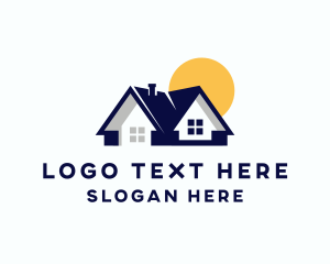 House Roofing Construction logo design