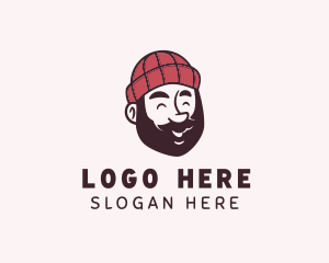 Farmer - Lumberjack Man Character logo design