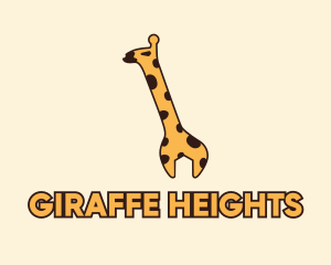 Giraffe Wrench Spanner logo design