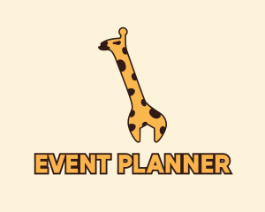 Animal - Giraffe Wrench Spanner logo design