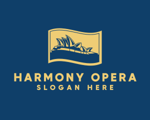 Opera - Sydney Opera Landmark logo design