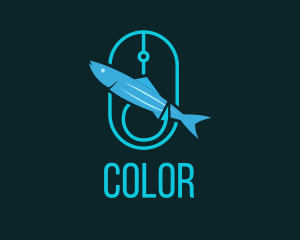 Fisherman - Fish Hook Lure logo design