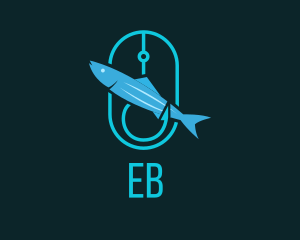 Marine Aquaculture - Fish Hook Lure logo design