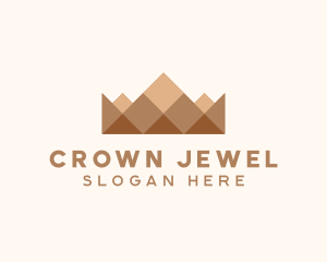 Neon Geometric Crown logo design