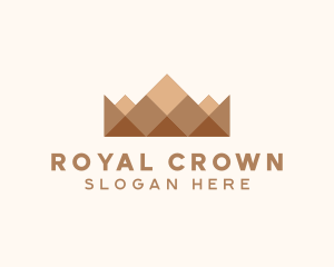 Neon Geometric Crown logo design