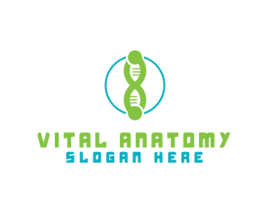 Anatomy - DNA Genes Number 8 logo design