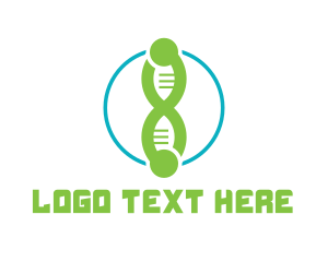 Gene - DNA Genes Number Eight logo design
