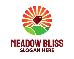 Meadow - Red Tag  Meadow Farming logo design