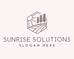 Sun - Sun Hill Farming logo design