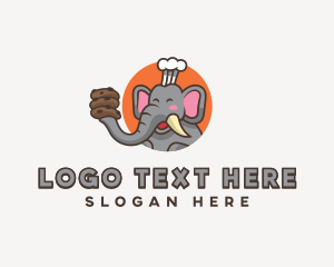 Gourmet - Elephant Cookies Baker logo design