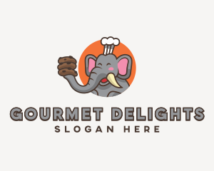 Elephant Cookies Baker logo design