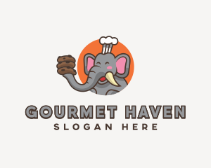 Elephant Cookies Baker logo design