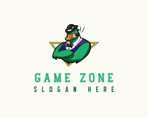 Smoking Gaming Duck logo design