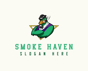 Smoking Gaming Duck logo design