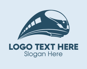 Steam Engine - Bullet Train Railway logo design
