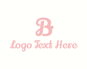 Blush - Cute Heart Cursive logo design