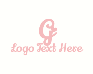 Cute Heart Cursive logo design