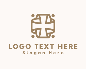 Theology - Religious Catholic Cross logo design