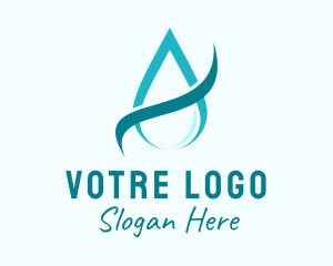 Aqua Water Droplet Logo