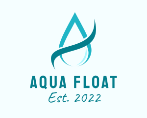 Aqua Water Droplet logo design