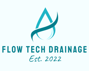 Drainage - Aqua Water Droplet logo design