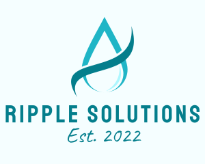 Ripple - Aqua Water Droplet logo design