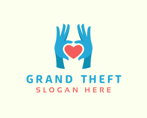 Valentine - Heart Hand Foundation logo design
