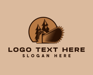 Forestry - Chainsaw Logging Forest logo design