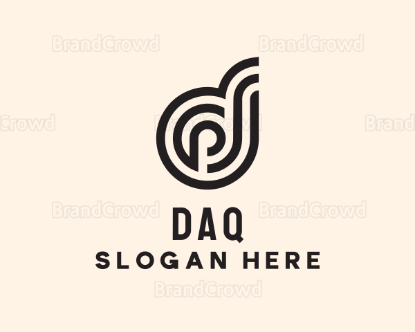 Music Recording Studio Letter D Logo