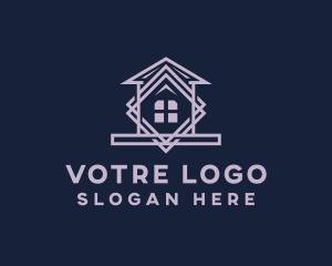 House Roofing Contractor Logo
