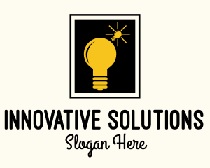 Concept - Lightbulb Idea Frame logo design