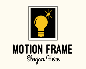 Lightbulb Idea Frame logo design