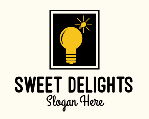 Filament - Lightbulb Idea Frame logo design