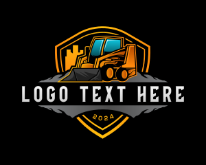 Skid Loader - Skid Steer Construction logo design