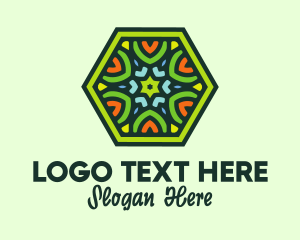 Hexagon - Geometric Textile Pattern logo design