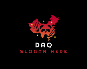 Panda China Map Logo