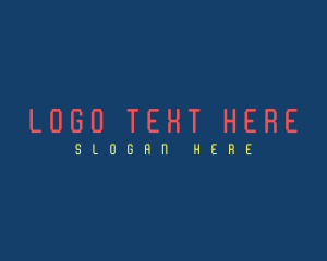 Programmer - Neon Cyber Wordmark logo design