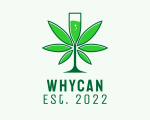 Distillery - Organic Marijuana Champagne logo design